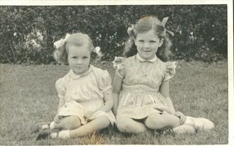 Mary Bunner & Ann Yewdall 16 May 1949 (Mary & Ann)